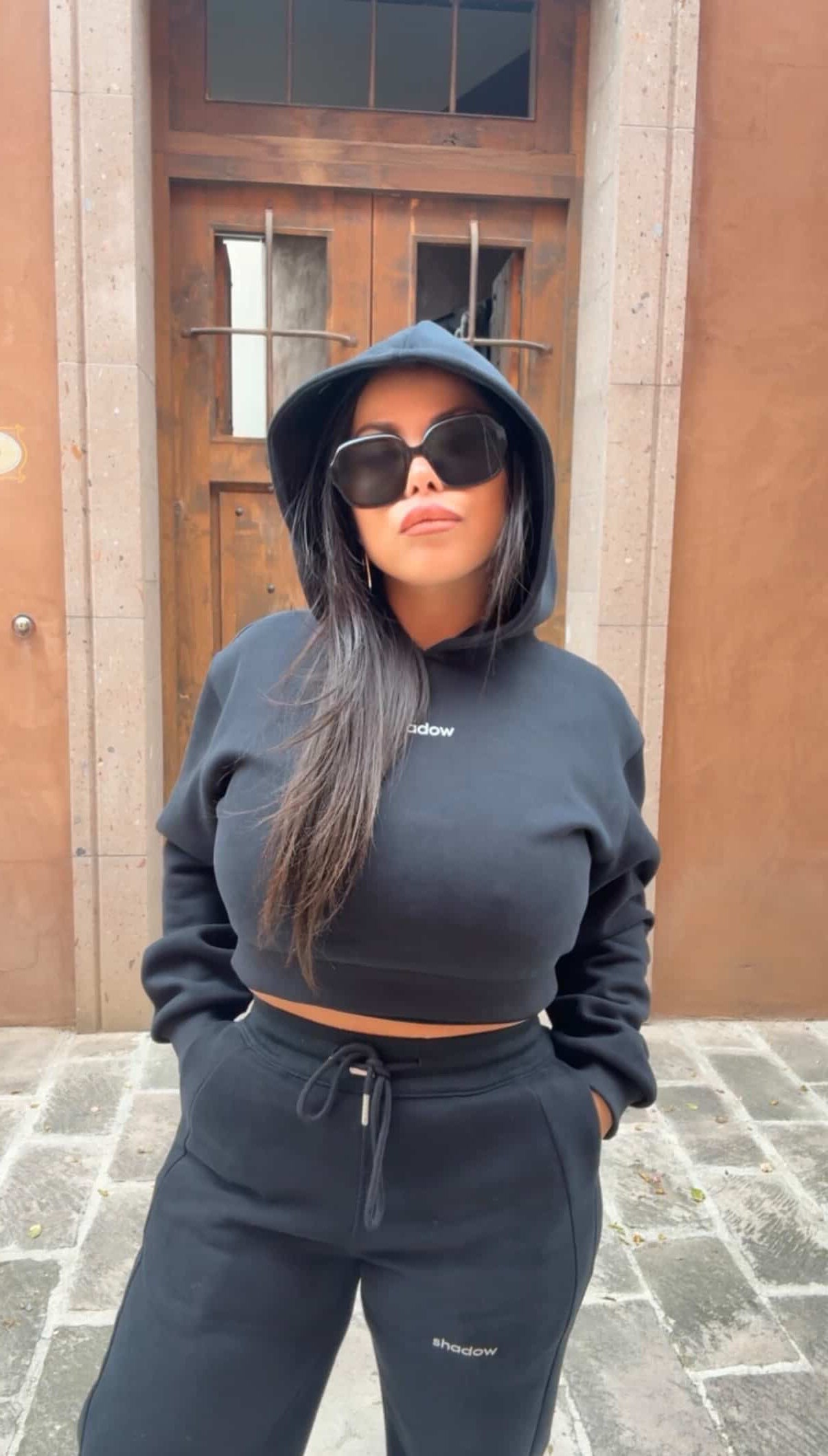 SHADOW - Cropped Hoodie