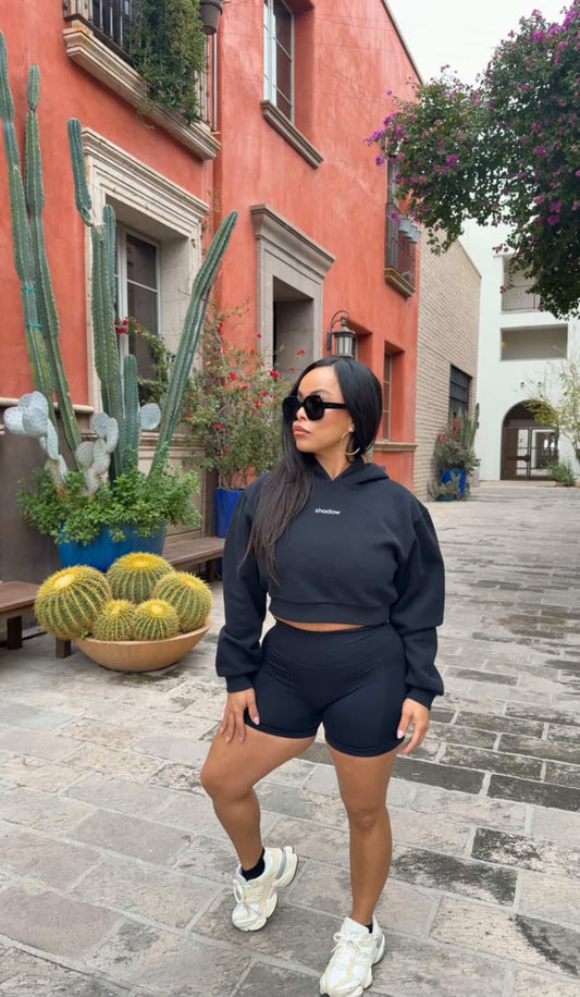 SHADOW - Cropped Hoodie