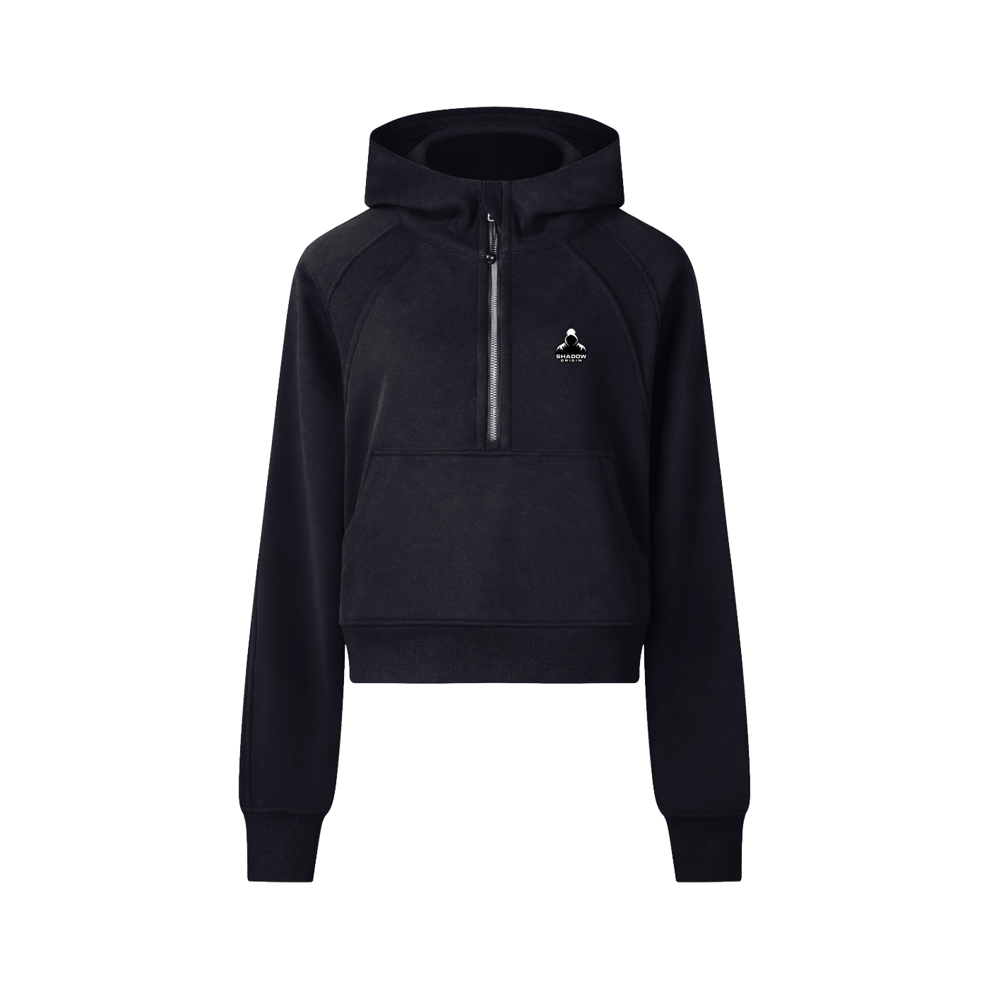 SHADOW ORIGIN - Unisex Cropped Half-Zip Hoodie